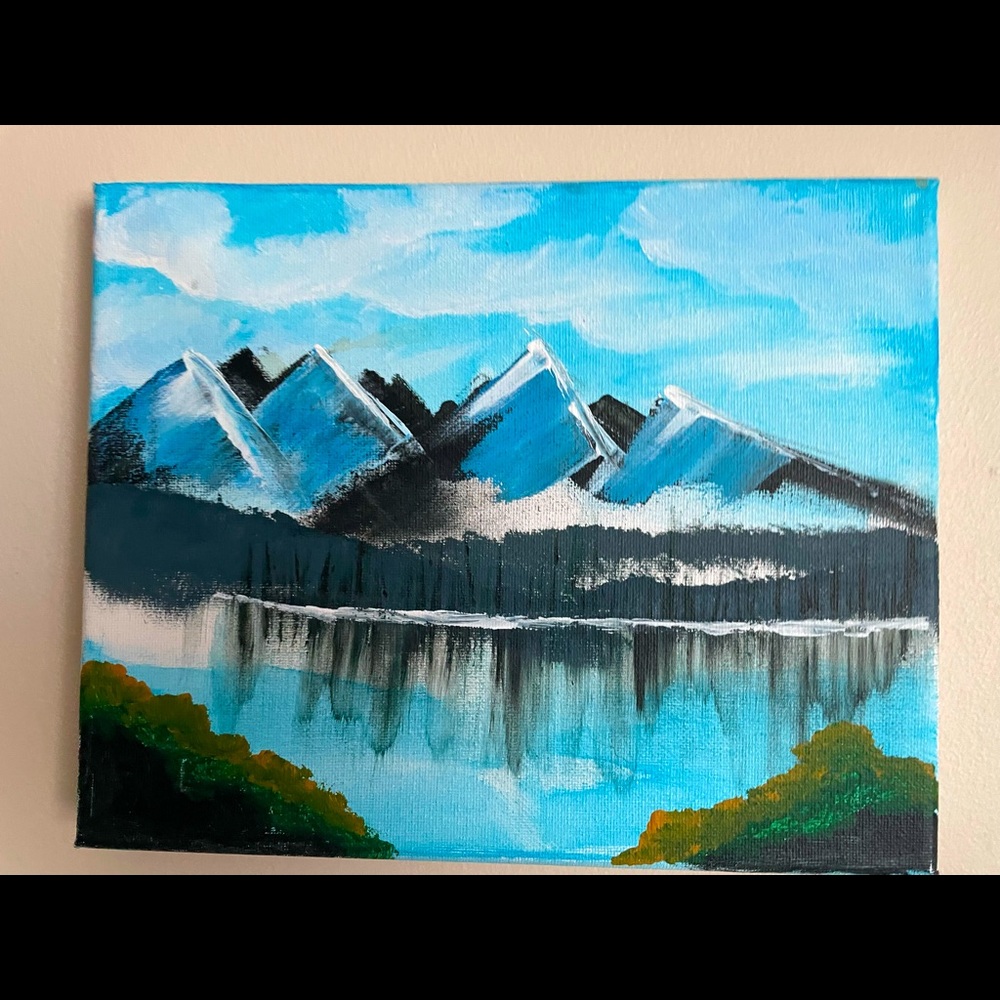 Acrylic painting bob ross Tutorial made